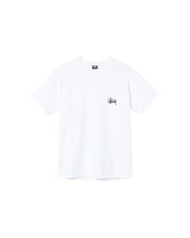 White Stüssy Basic T-Shirts | USA VAJEHP563