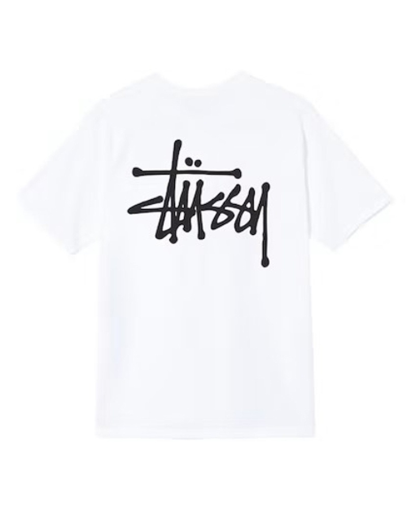 White Stüssy Basic T-Shirts | USA VAJEHP563