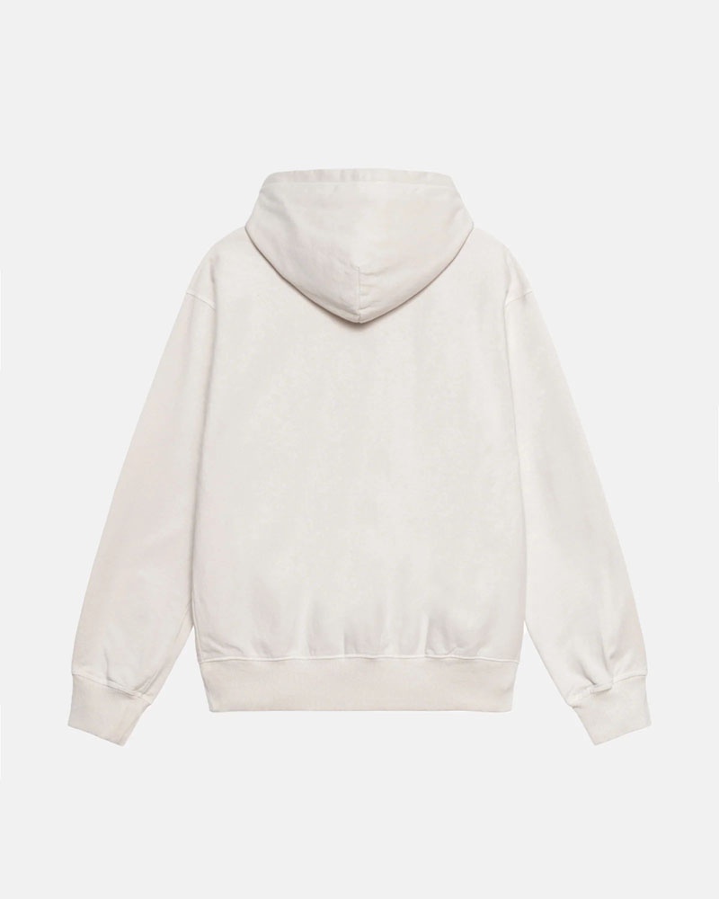 White Stüssy Block Sport Pigment Dyed Hoodie | USA NQBYAP852