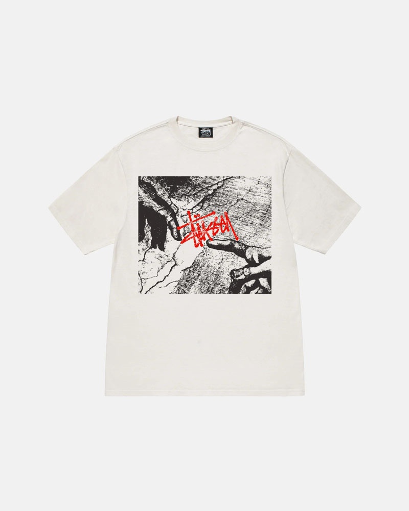 White Stüssy Creation Pigment Dyed T-Shirts | USA SWZTCG963