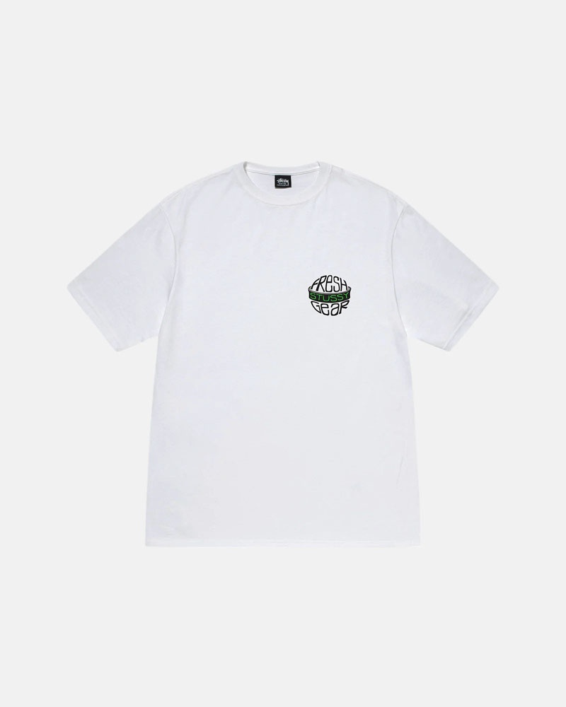 White Stüssy Fresh Gear T-Shirts | USA BHIGZU752