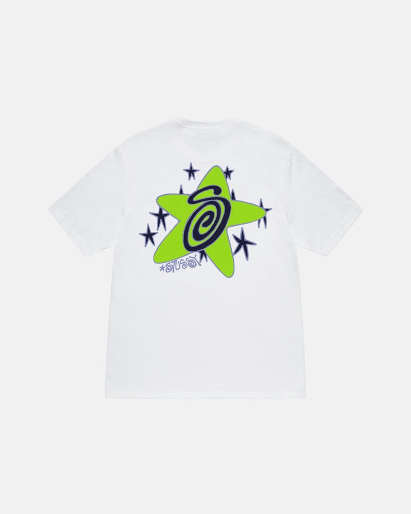 White Stüssy Galaxy T-Shirts | USA JAXRCD271