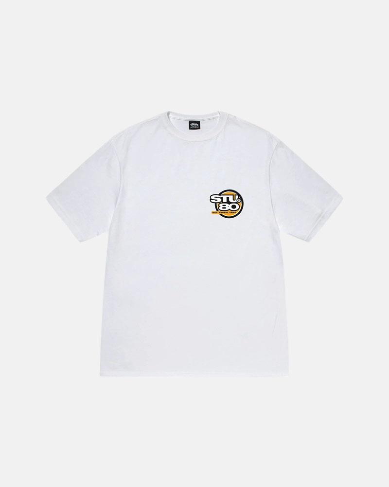 White Stüssy Hot 80 T-Shirts | USA SXKJVH524