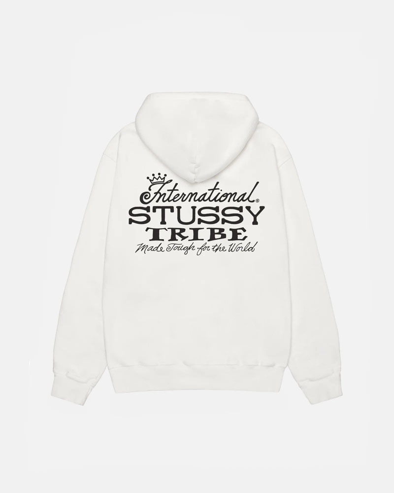 White Stüssy IST Pigment Dyed Hoodie | USA CSRUMB604