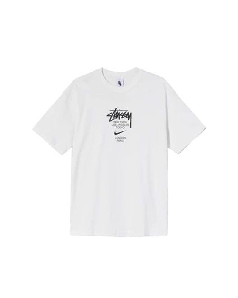 White Stüssy NK X T-Shirts | USA QADPGK715