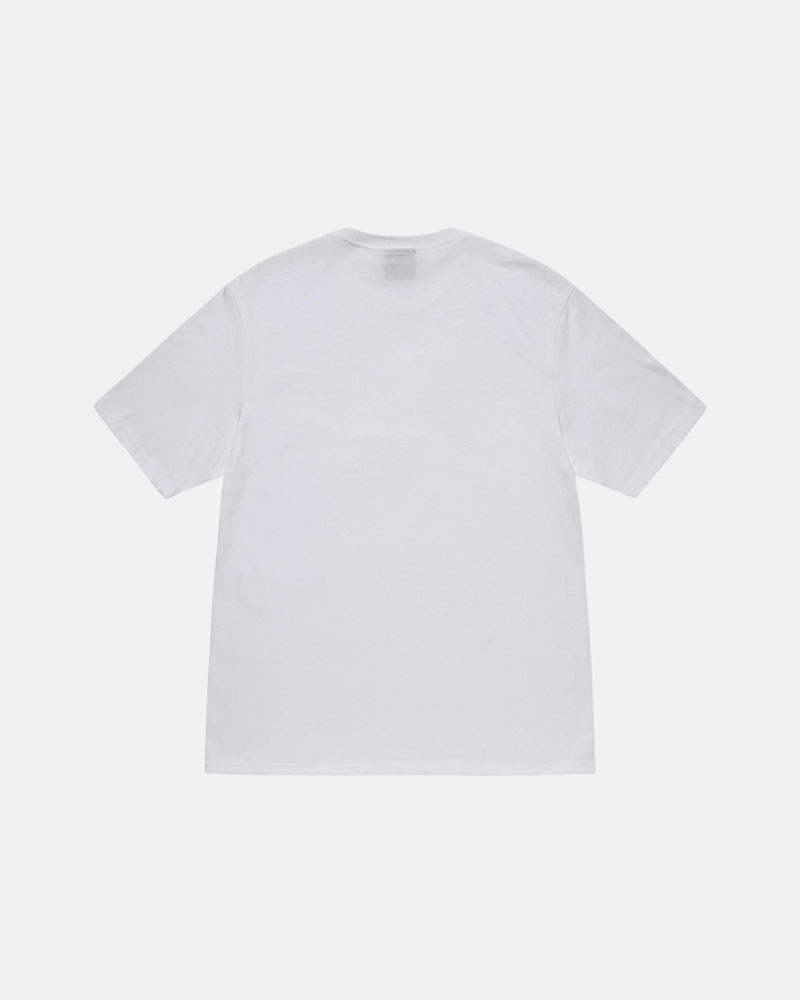 White Stüssy No.4 T-Shirts | USA BTGCDW370