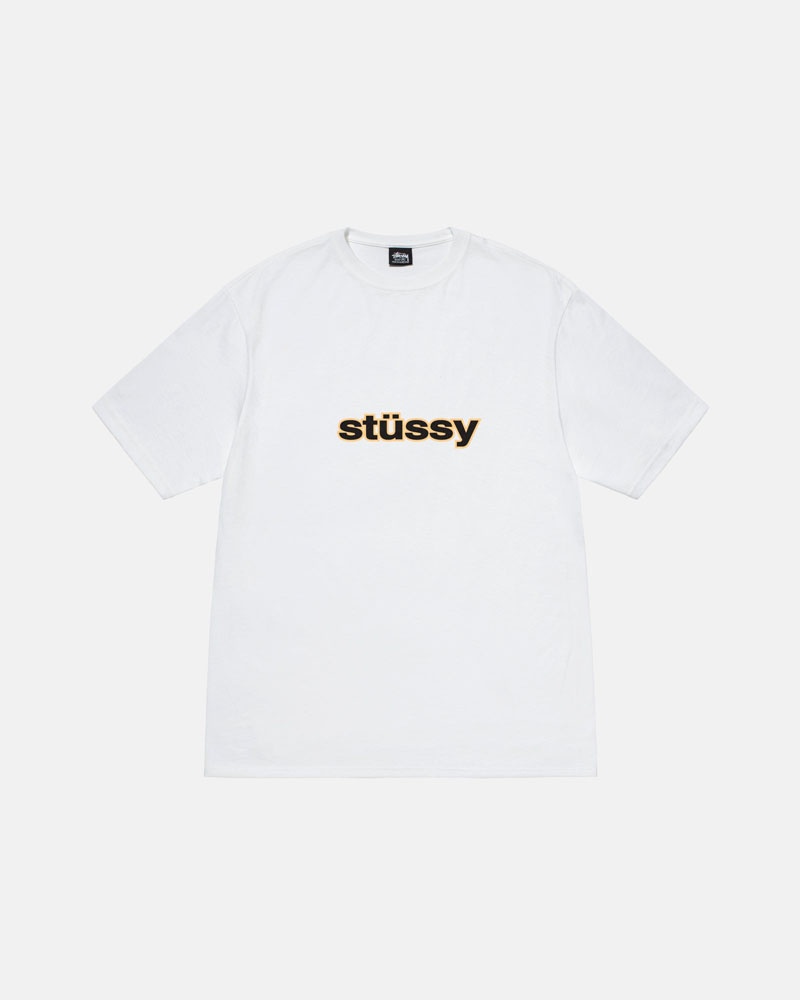 White Stüssy SS-Link T-Shirts | USA QJEYSG705