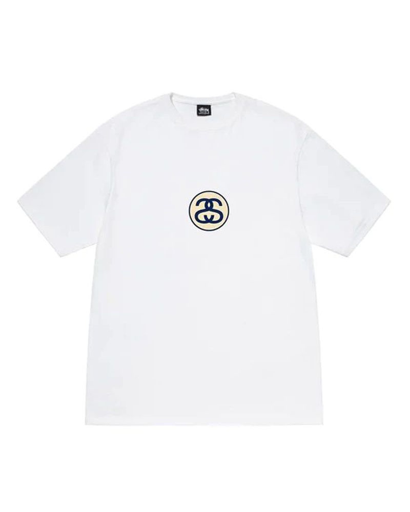 White Stüssy SS Link T-Shirts | USA CVLIXN789