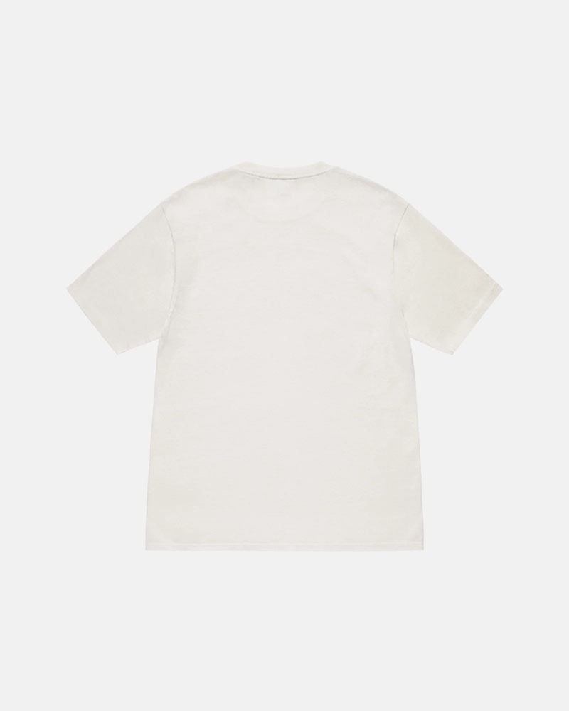 White Stüssy Small Stock Pigment Dyed T-Shirts | USA DKEQAI389