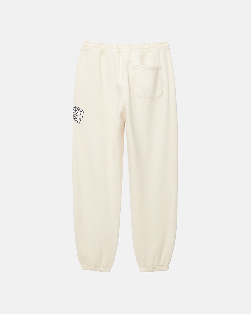 White Stüssy Sport Sweatpants | USA OPBJTW795