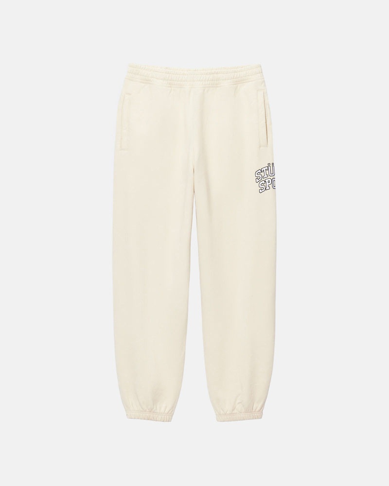 White Stüssy Sport Sweatpants | USA OPBJTW795