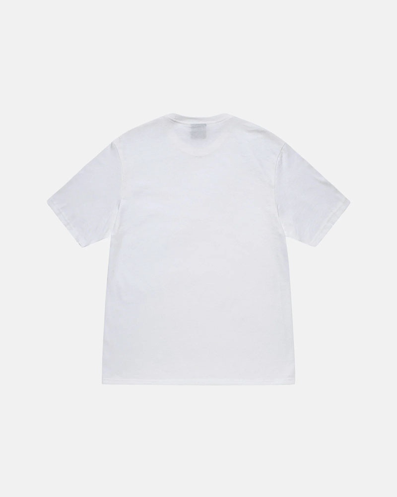 White Stüssy Stock Box T-Shirts | USA NRKEOI390