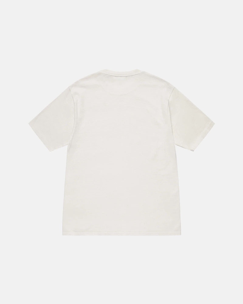 White Stüssy Web Pigment Dyed T-Shirts | USA MNOLGU519