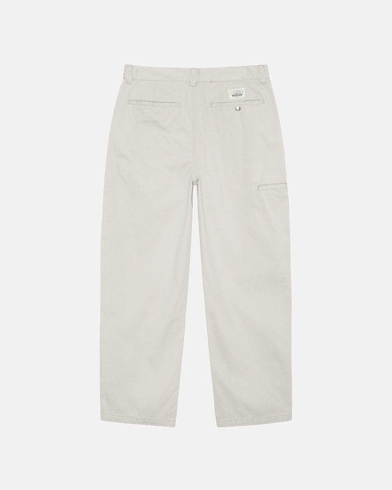 White Stüssy Workgear Trouser Twill Pants | USA GHOEAR158