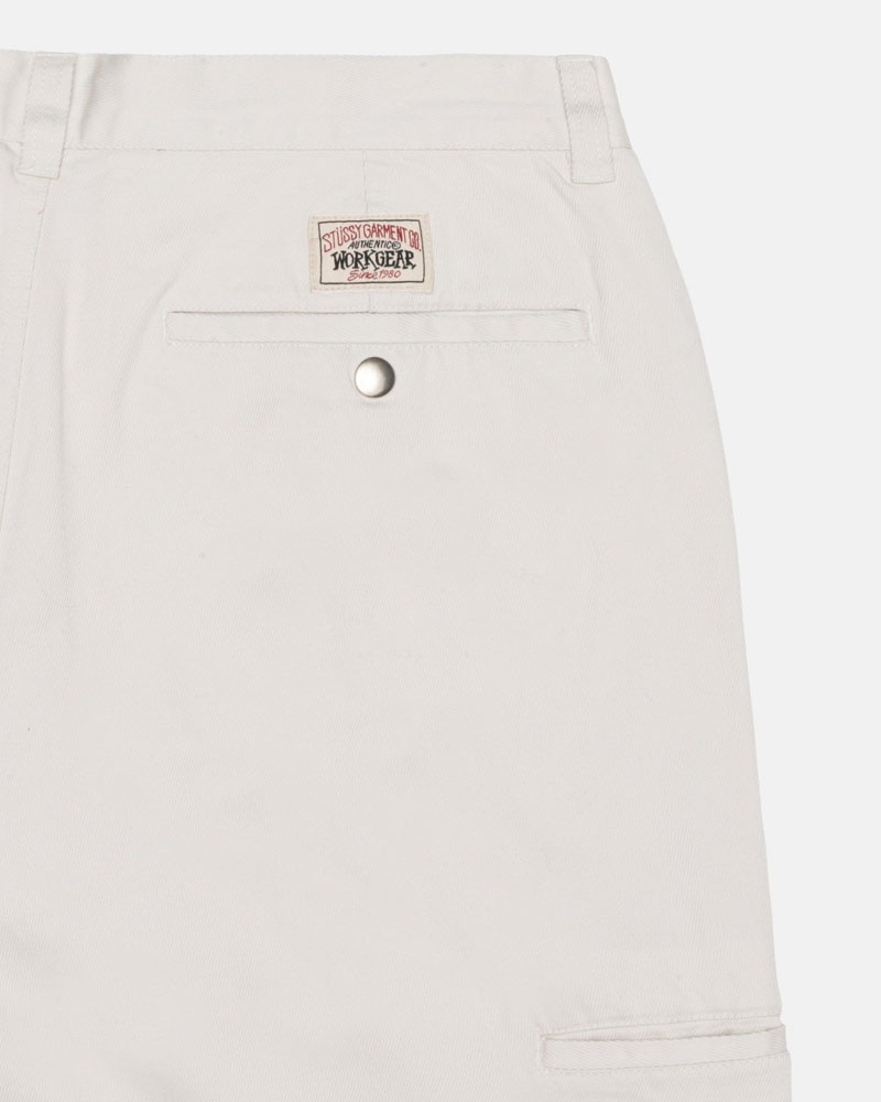 White Stüssy Workgear Trouser Twill Pants | USA GHOEAR158