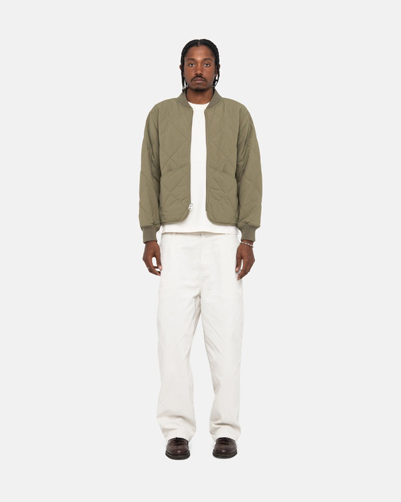 White Stüssy Workgear Trouser Twill Pants | USA GHOEAR158