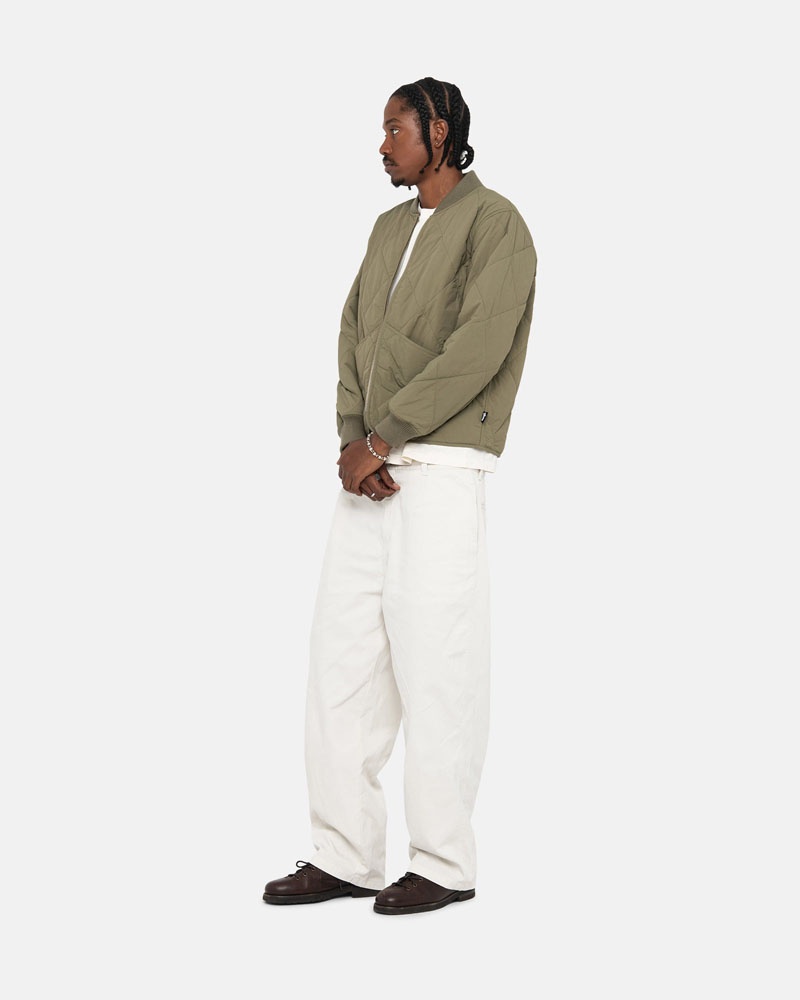 White Stüssy Workgear Trouser Twill Pants | USA GHOEAR158