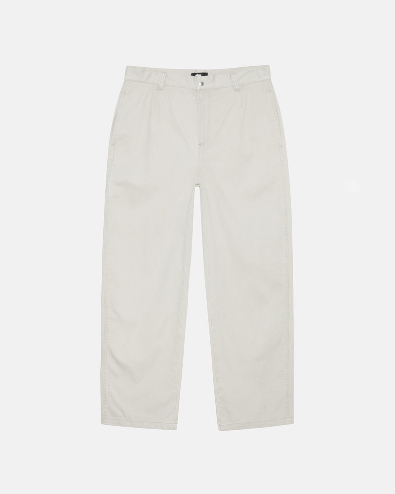 White Stüssy Workgear Trouser Twill Pants | USA GHOEAR158