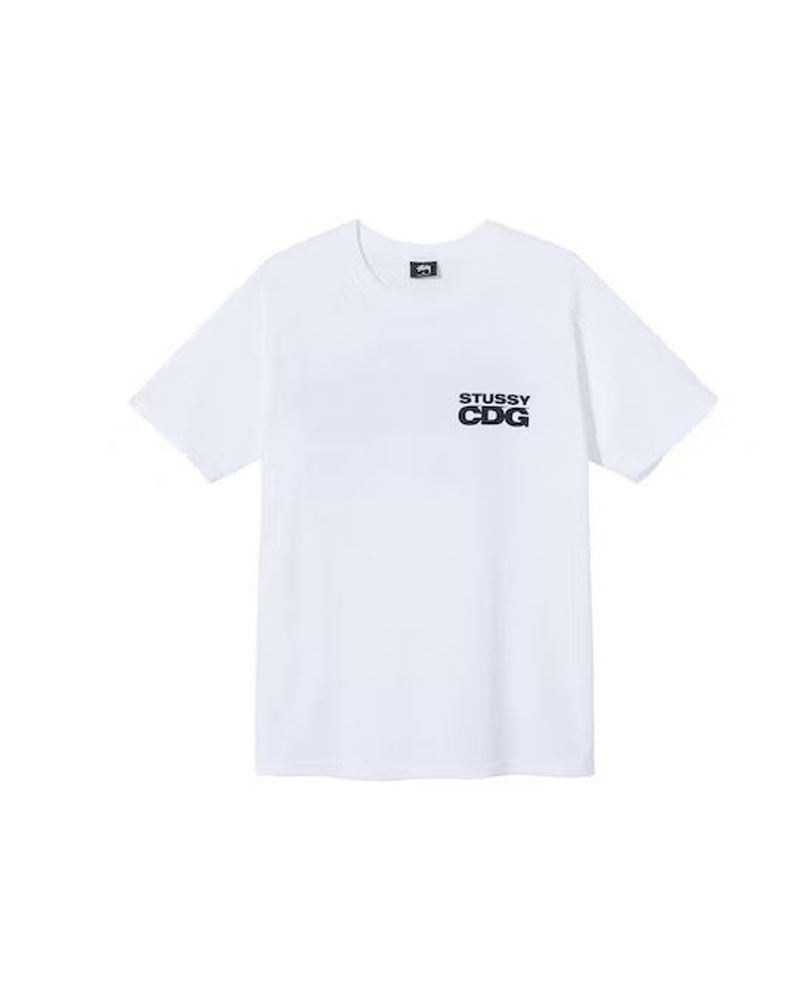 White Stüssy X CDG Surfman T-Shirts | USA YKPRHA354