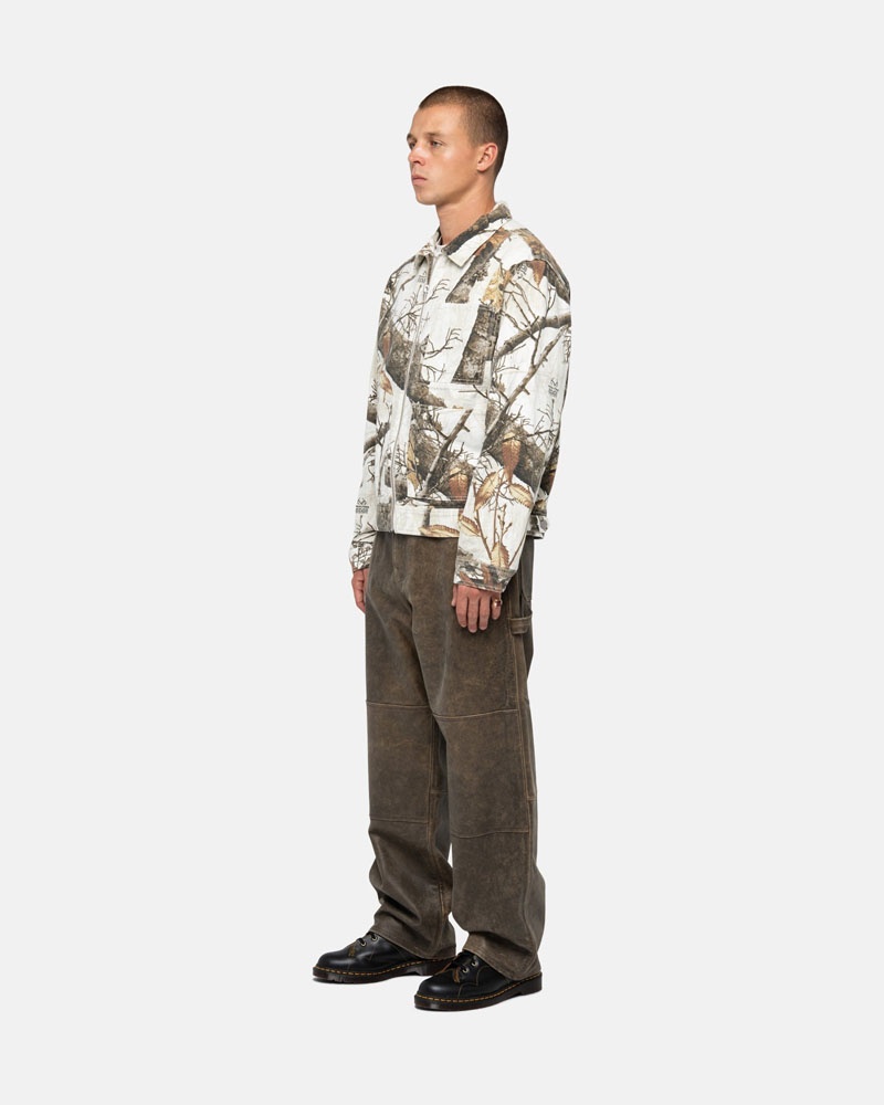 White Stüssy Zip Work Realtree Edge Jacket | USA OTFSVW745