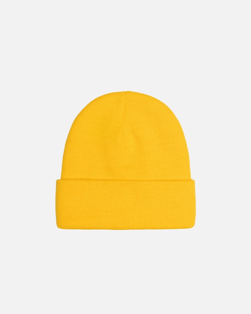 Yellow Stüssy Cuff Stock Beanie | USA FRHMWU302