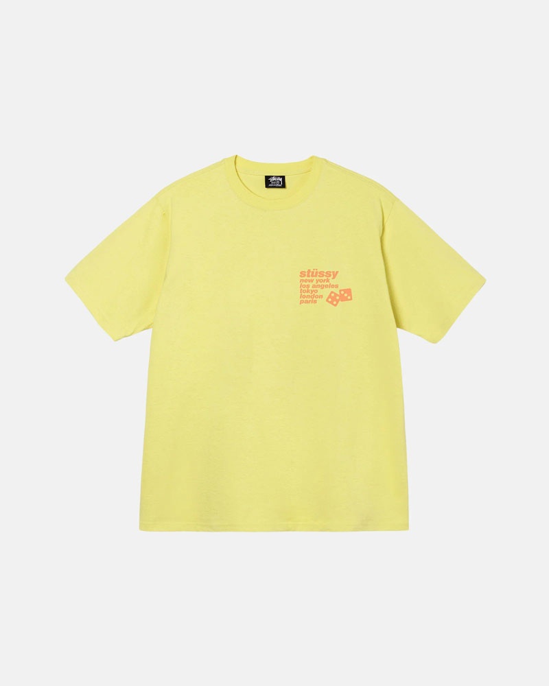 Yellow Stüssy Silhouette T-Shirts | USA EFHXMY563