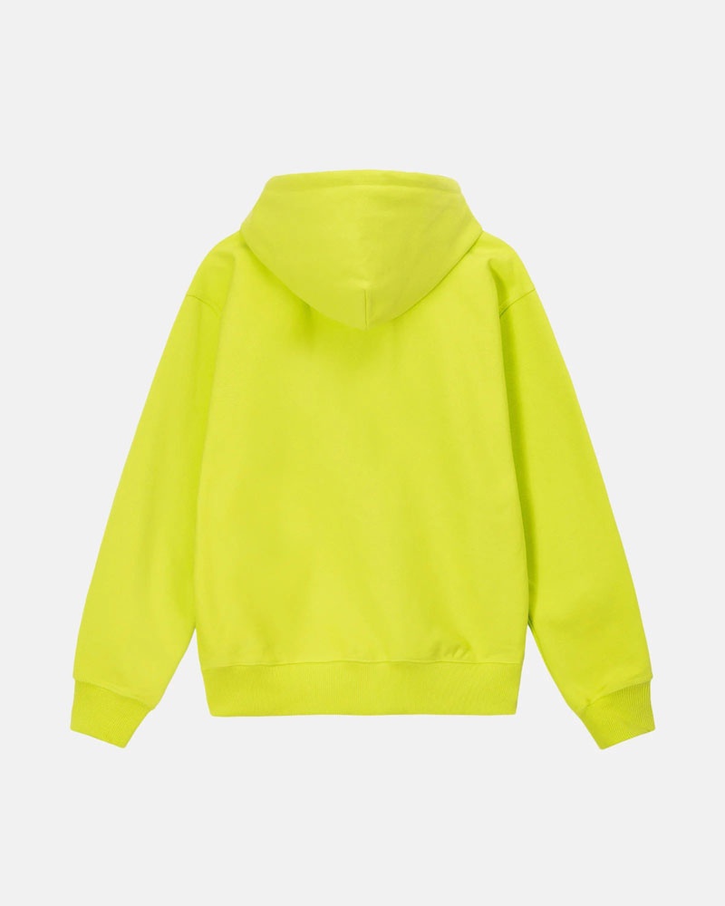 Yellow Stüssy Stock Box Hoodie | USA ZKBJFG416